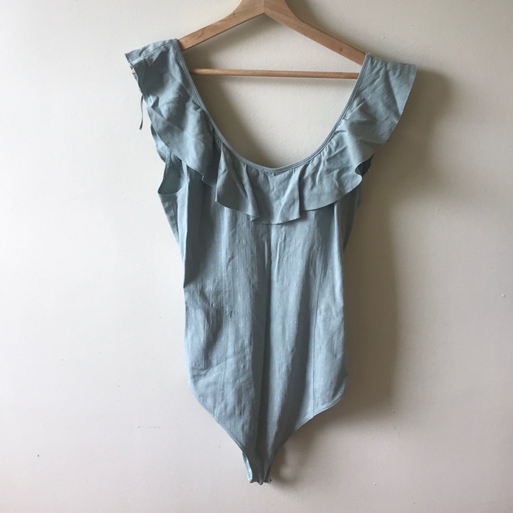Free People Turquoise Bodysuit